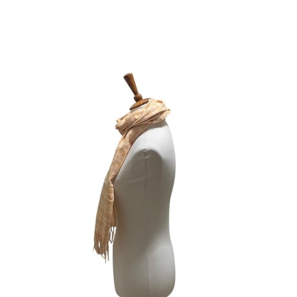 Houndstooth Print Scarf Peach One Size - Picture 7 of 10